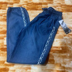Kensie Girls Drawstring Pants with Embroidered Design Size 14/16 NWT